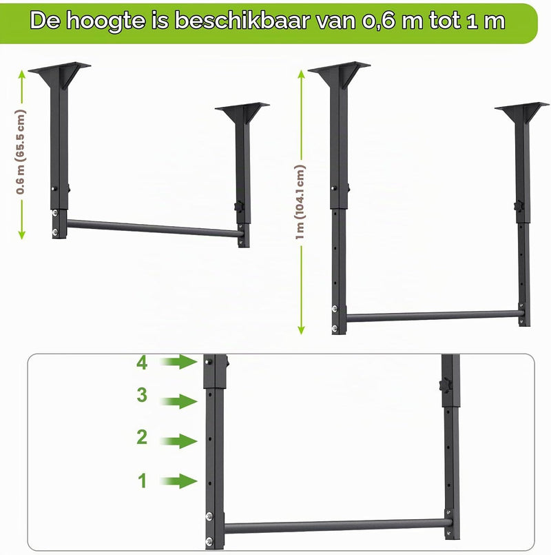 Chargez l'image dans la visionneuse de la galerie, Barre de traction fixée au plafond avec système de poulie et plusieurs positions de prise – barre de traction – appareil à câble

