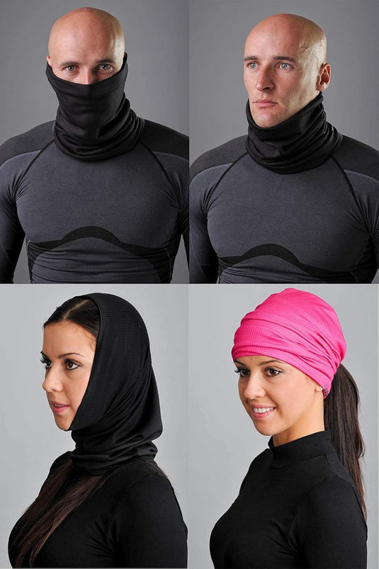 TODO Universele colsjaal, winterhalsdoek voor hardlopen, wielrennen, heren, dames, multifunctionele doek, halswarmer, warm, fleece, winddicht, ski, nekwarmer, voetbal, zwart, Zwart - Ns1, One size