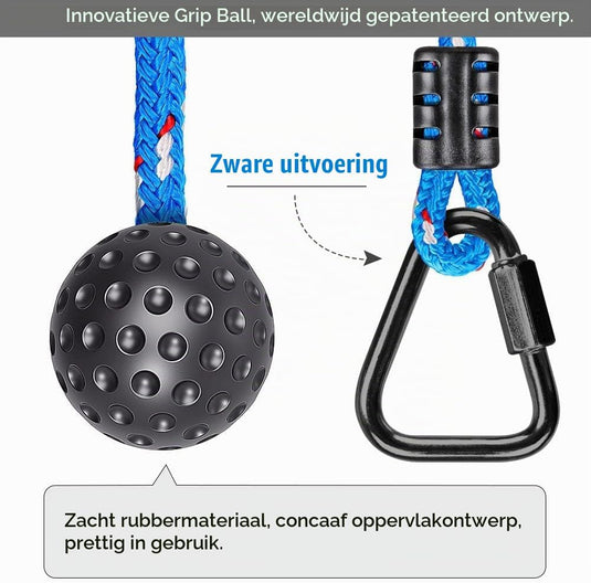 Aste sospese in legno, 2 pezzi da 35 cm, con corde di sospensione e moschettoni – percorso ninja – accessori per arrampicata