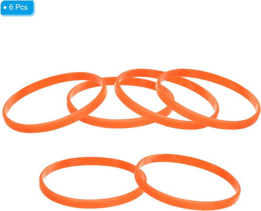 Siliconen armbanden 6 stuks 180 mm – elastische polsbandjes – sport en team accessoires