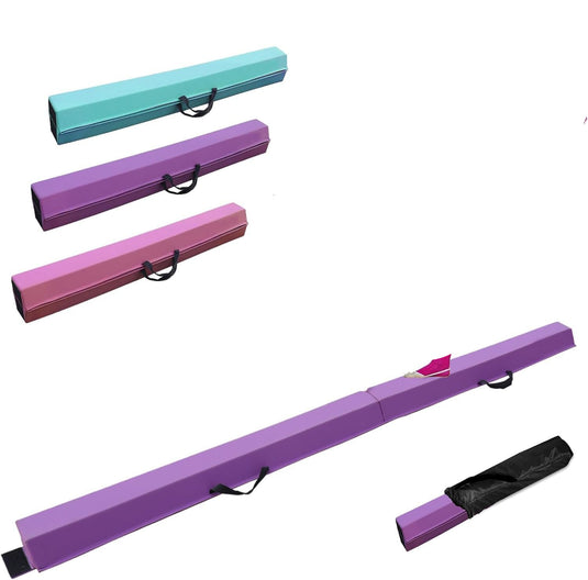 Gymnastiekbalk 210-300 cm – opvouwbare balansbalk met antislip onderzijde en draaggreep – voor kinderen en training thuis