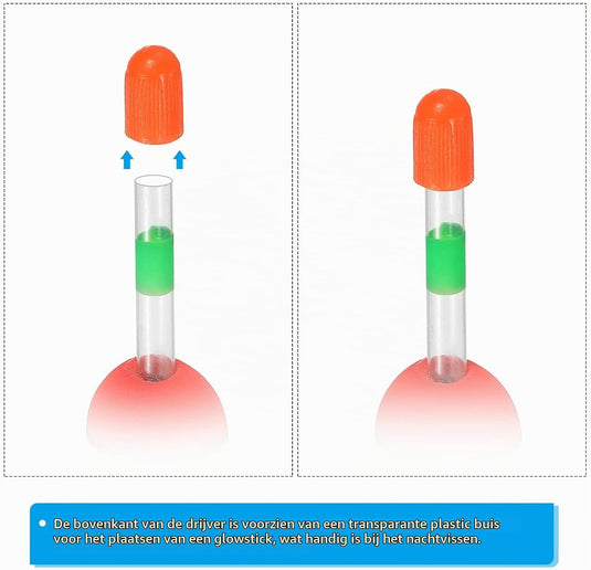 Visdobbers 5 stuks 5 gram van EVA geel 86 mm – schuifdobbers – visaccessoires