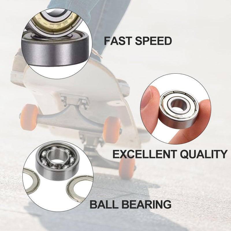 Load image into Gallery viewer, Kogellagers, 20 stuks 608 ZZ kogellagers, voor schaatsen, skateboards, inline skates, 8 mm x 22 mm x 7 mm
