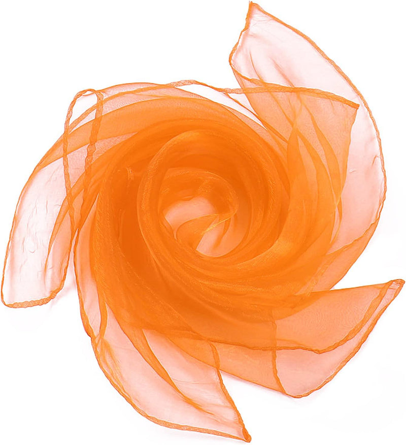 Laad afbeelding in Galerijviewer, jongleerdoeken 60 x 60 cm – oranje dansdoeken voor kinderen, spel en beweging
