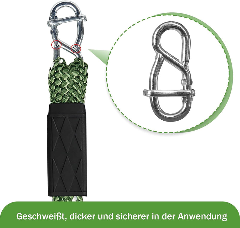 Laad afbeelding in Galerijviewer, Schommelbevestiging Set 2 Stuks – Verstelbaar Nylon Schommeltouw 101 cm met Karabijnhaken – Tot 363 kg – Binnen &amp; Buiten
