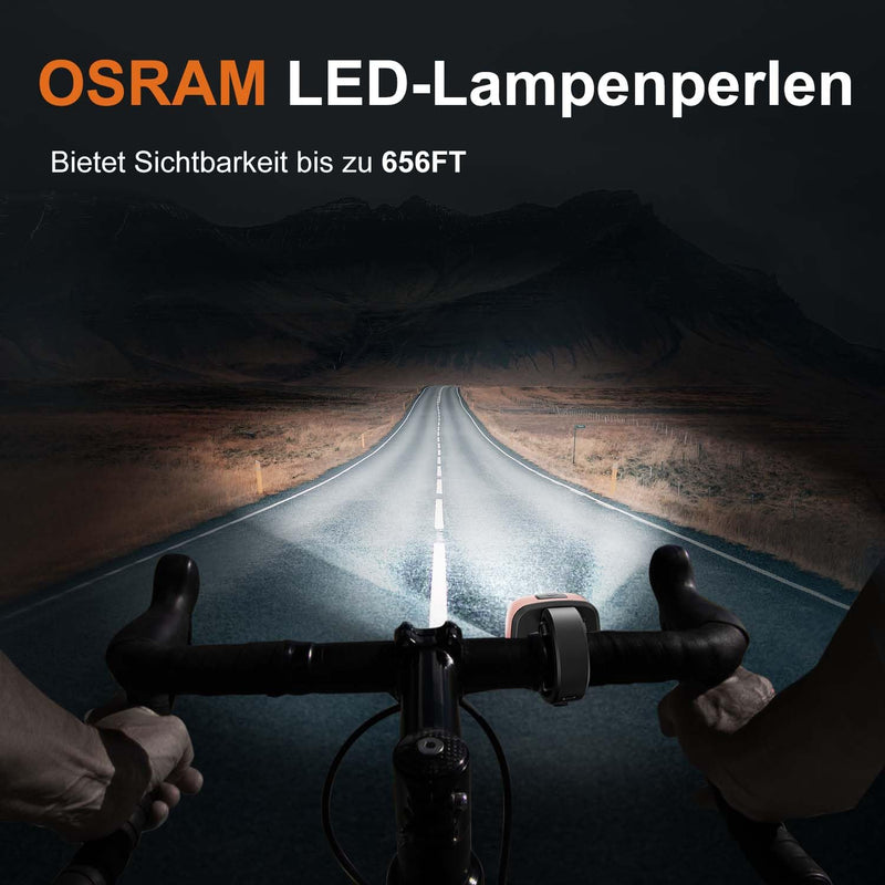 Load image into Gallery viewer, Oplaadbare fietsverlichting set USB-C IPX5 met voor- en achterlicht – fietslamp – LED fietslicht
