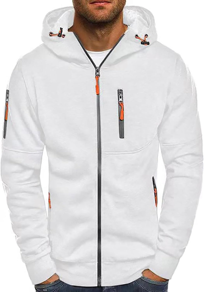 Chargez l'image dans la visionneuse de la galerie, Heren lange hoodie met capuchon en rits voor de winter – vest – heren trui
