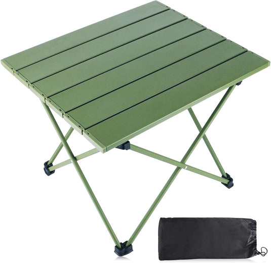 Frasheng Campingtafel, klaptafel, camping, draagbare campingtafel, inklapbaar met aluminium tafelblad, ultralicht, aluminium klaptafel met draagtas voor kamperen, wandelen, vissen, grillen