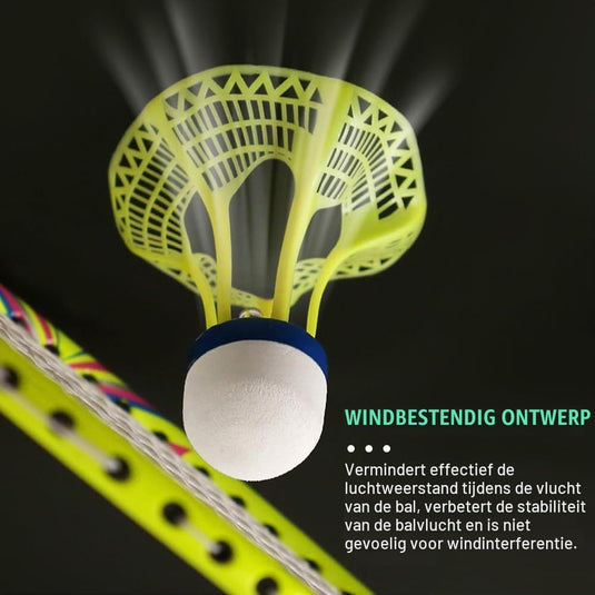 Volants de badminton à LED, lot de 12 en nylon avec lumière rouge et verte pour jouer le soir – volants lumineux – volants de badminton