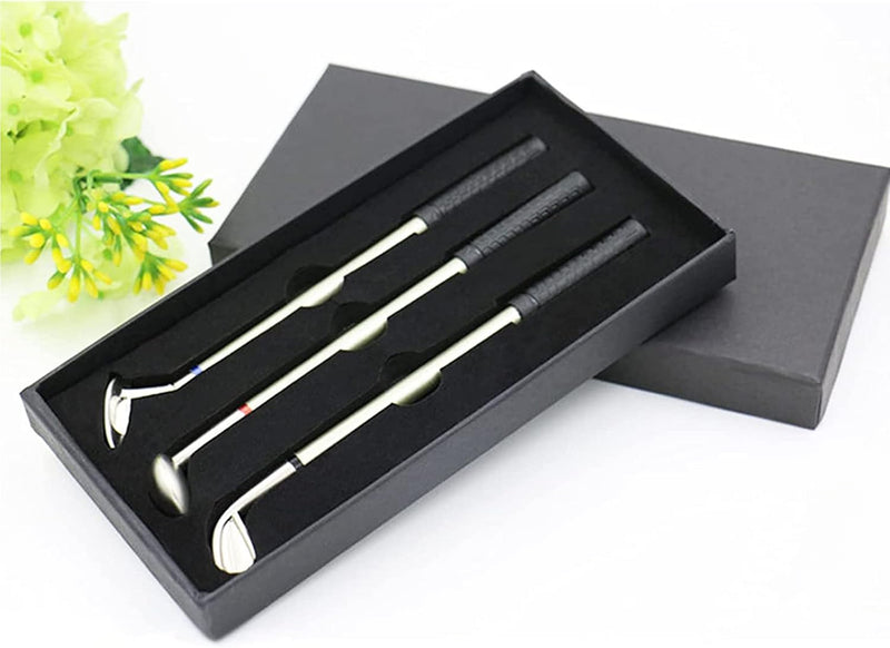 Laad afbeelding in Galerijviewer, Mini Golf Putter Club Set Balpennen Golf Club Golfclubs 3 stuks mini-pen voor golfclub club decoratie briefpapier voor golfliefhebbers dames kinderen indoor spel
