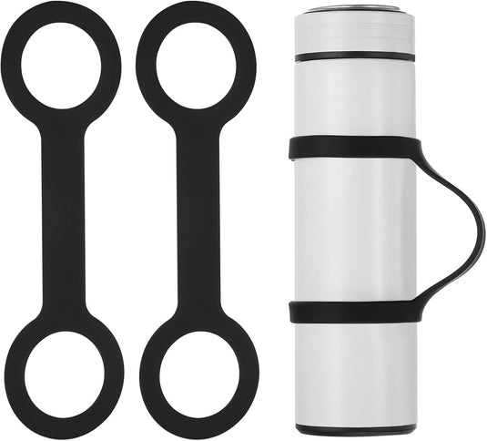 Siliconen waterfles draaggreep (2 stuks) - Antislip fleshouder riem - Fles draagriem 500-1000 ml