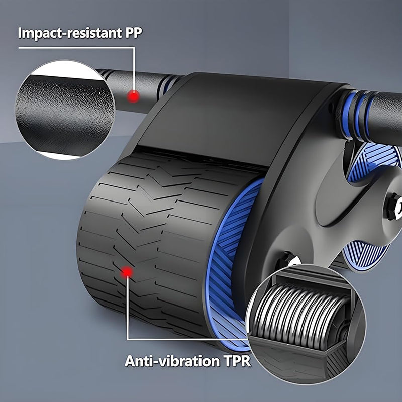 Laad afbeelding in Galerijviewer, Ab roller met automatische rebound elleboogsteun en telefoonhouder – buikspiertrainer – ab wheel
