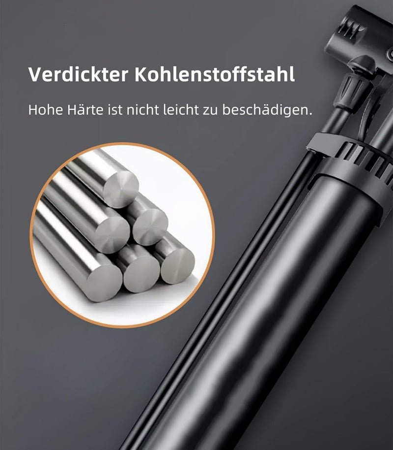 Laden Sie das Bild in Galerie -Viewer, Fietspomp met manometer tot 160 PSI voor Presta en Schrader ventielen – vloerpomp – luchtpomp
