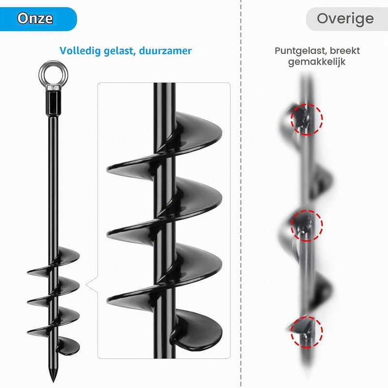 Carica immagine in Galleria Viewer, Grondankers 6 stuks 47 cm heavy duty met vaste ring – trampoline ankers – stormankers
