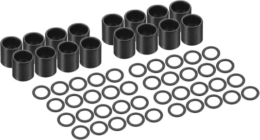Skateboard lager spacers en speed washers 56-delige set zilver – wiel afstandhouders – skateboard accessoires