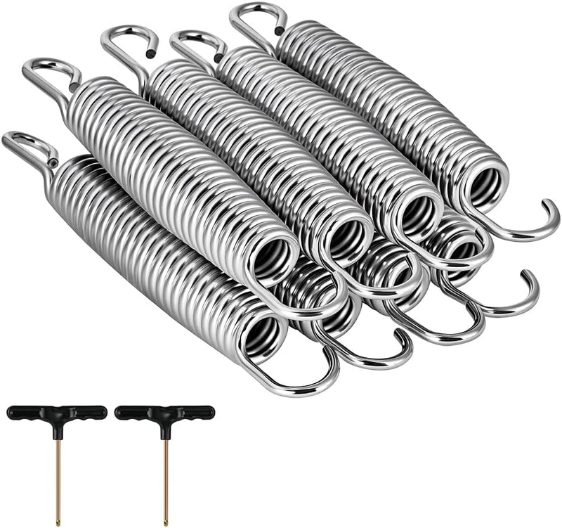 Załaduj obraz do przeglądarki galerii, Trampolineveren 8 stuks 140 mm met 2 T-haken – vervangingsveren – trampoline accessoires
