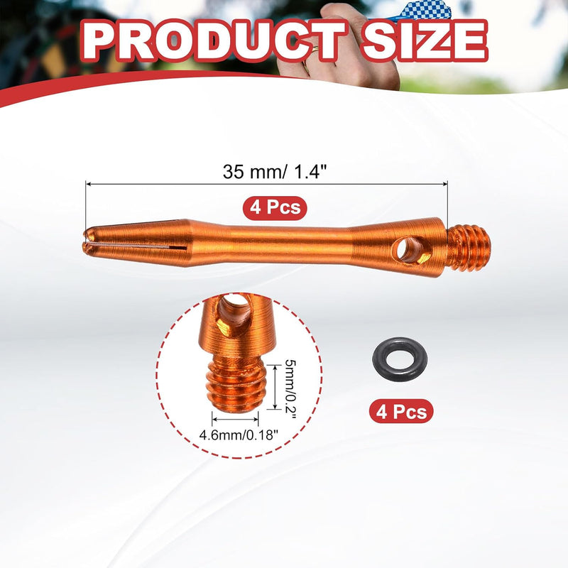 Laden Sie das Bild in Galerie -Viewer, Dartschachten 4 stuks 45 mm van aluminium geel met 2BA schroefdraad – dart shafts – dart accessoires

