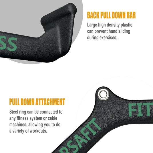 Ergonomische lat pulldown handgreep voor kabelmachine