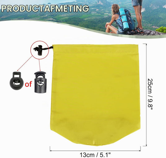 Waterdichte opbergzak 34,5 x 67 cm met trekkoord donkergroen – stuff sack – camping accessoires