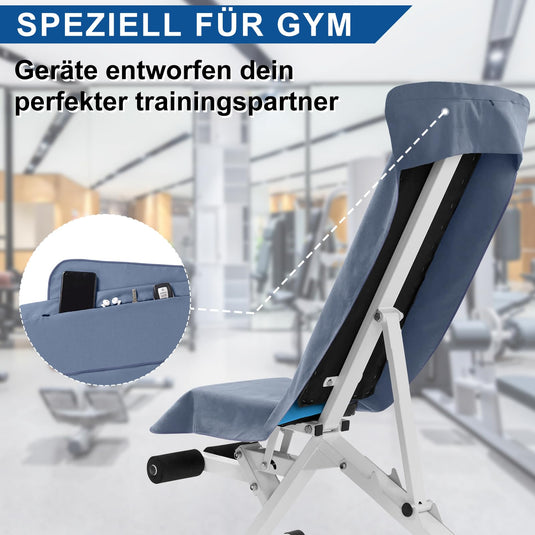 Fitnesshanddoek Microvezel 120x50 cm Sneldrogend met Ritsvak – Sporthanddoek – Reishanddoek