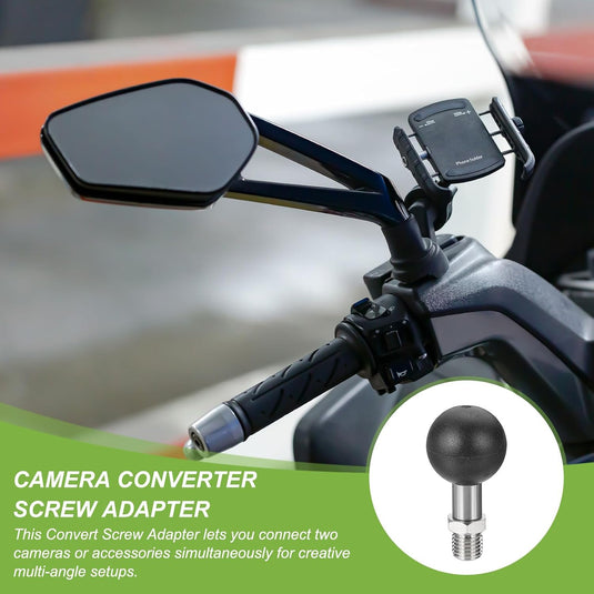Kogeladapter 1 inch met M6 schroefdraad van roestvrij staal – ball mount adapter – camera accessoires