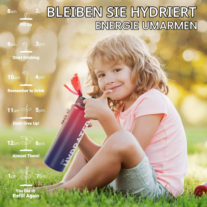 Laden Sie das Bild in Galerie -Viewer, Drinkfles 750 ml BPA-vrij met tijdmarkeringen en lekvrije dop – waterfles – sportfles
