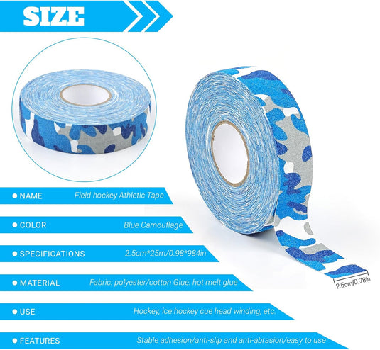 Antislip ijshockeytape 2,5 cm x 25 m voor grip en sportmateriaal