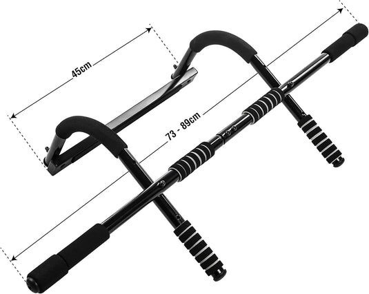 Ultrasport Pull-Up Bar, door rack, upper body trainer, multifunctional trainer, can be used without Drilling, training device for home and office, push-up bar, suitable for various exercises