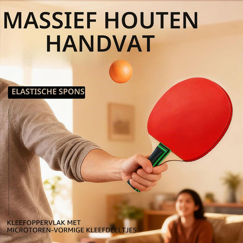 Charger l’image dans la visionneuse de galerie, Ensemble de tennis de table avec 2 raquettes en bois et 3 balles de 40 mm, avec étui de protection inclus – raquettes de ping-pong – matériel de tennis de table
