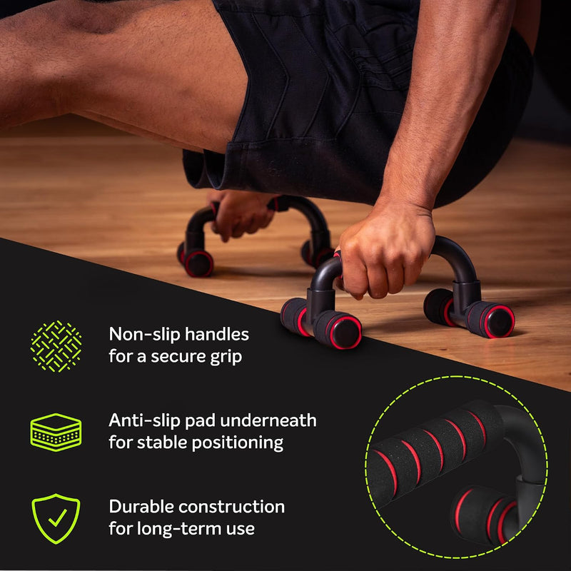 Laad afbeelding in Galerijviewer, Opvouwbare push-up bars 2 stuks met schuimhandgrepen tot 200 kg – parallettes – calisthenics
