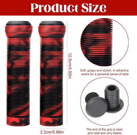 Fietshandvatten set 22 mm zwart rood antislip