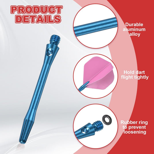 Dartschachten 4 stuks 45 mm van aluminium geel met 2BA schroefdraad – dart shafts – dart accessoires