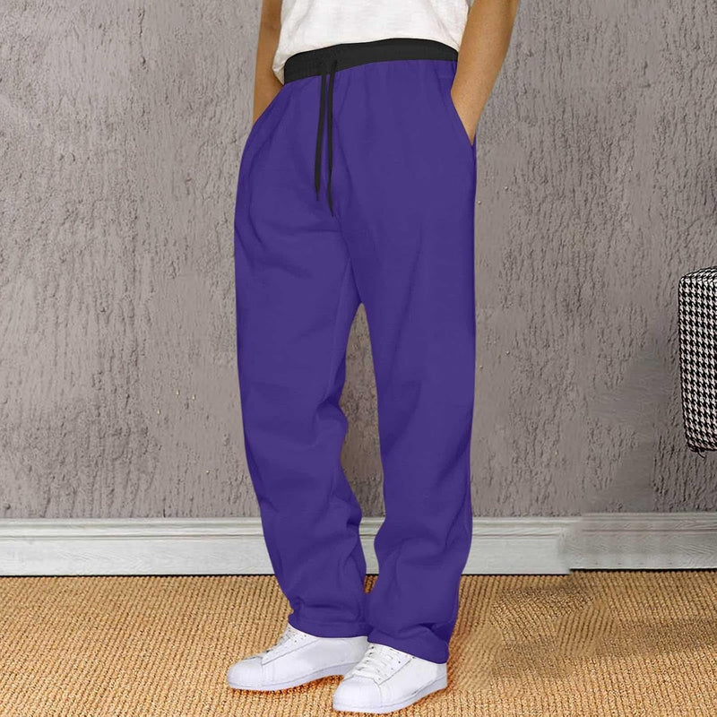 Laden Sie das Bild in Galerie -Viewer, Heren joggingbroek van polyester met elastische tailleband en zakken – sportbroek – trainingsbroek
