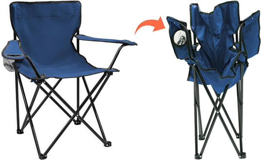 Campingstoelen Opvouwbaar 2 Stuks met Bekerhouder tot 100 kg – Vouwstoel – Kampeerstoel