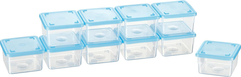 Laden Sie das Bild in Galerie -Viewer, Vriesdozen set van 10 stuks 0,5 liter lichtblauw
