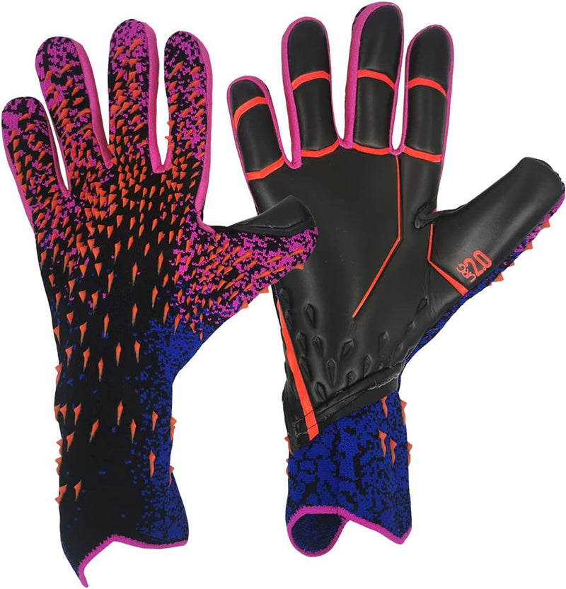 Load image into Gallery viewer, Voetbal Goalkeeper Handschoenen voor jongens, kinderen, volwassenen, voetbalkeeperset, premium keepershandschoenen, super grip en bescherming, maat 6/7/8/9/10
