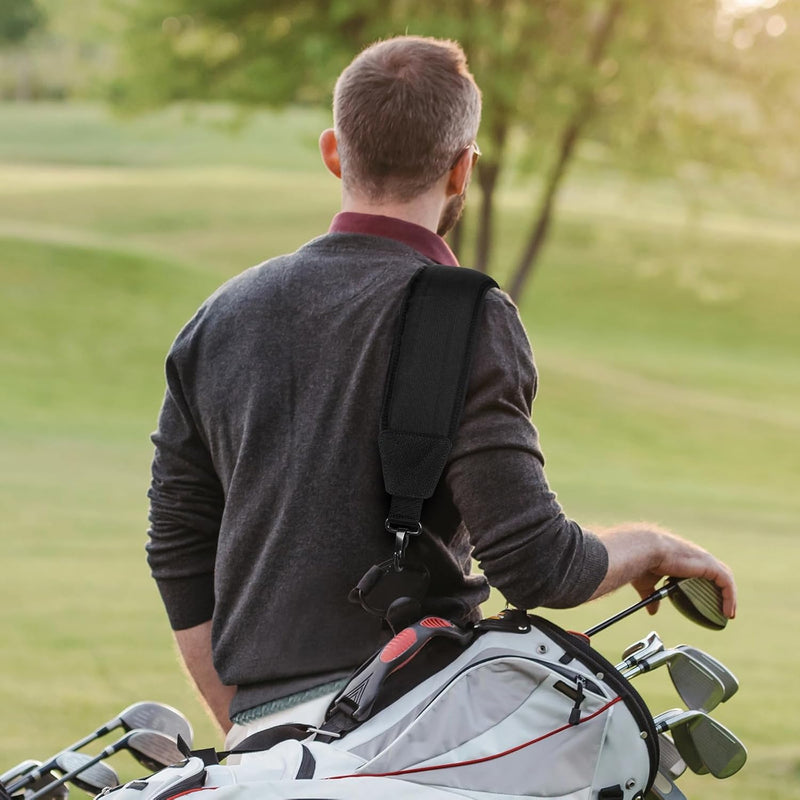 Załaduj obraz do przeglądarki galerii, Verstelbare golftas schouderriem met gewatteerde draagband en metalen clips – draagriem – golftas accessoires
