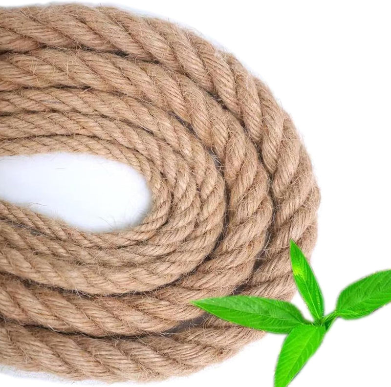 Laden Sie das Bild in Galerie -Viewer, Jutetouw 10 m x 12 mm – natuurlijk touw voor tuin, decoratie, leuning, barrière en doe-het-zelf – bruin
