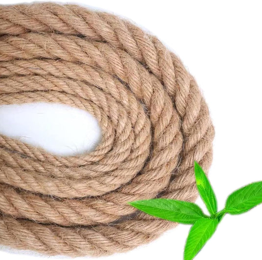 Jutetouw 10 m x 12 mm – natuurlijk touw voor tuin, decoratie, leuning, barrière en doe-het-zelf – bruin