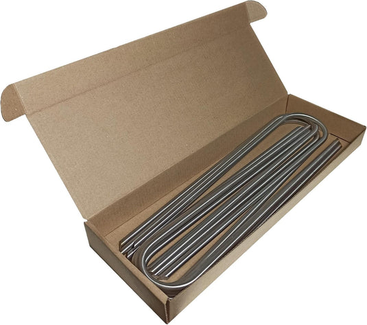 Tentharingen, roestvrij staal, 10 stuks, 30 cm, 6 mm, haringen voor tent, roestvrij, extra stabiel, stormharingen, grondanker, camping, grondanker, trampoline, anker voor tuin en camping