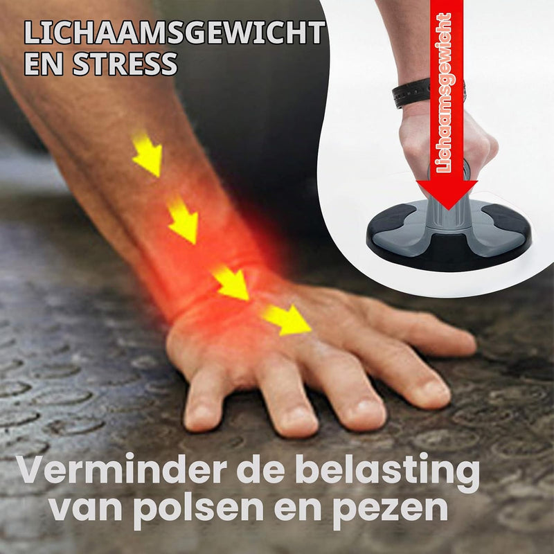 Laad afbeelding in Galerijviewer, Push-up bars met zachte handgrepen en antislip basis tot 100 kg – opdruksteunen – fitness accessoires

