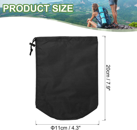 Waterdichte opbergzak 11 x 20 cm met trekkoord oranje – stuff sack – camping accessoires