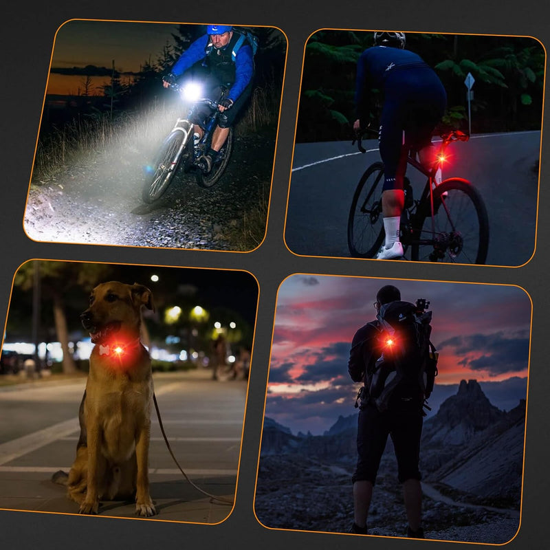 Laden Sie das Bild in Galerie -Viewer, Oplaadbare fietsverlichting set USB-C IPX5 met voorlicht en achterlicht – fietslamp – LED fietslicht
