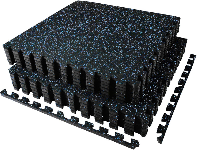 Load image into Gallery viewer, Puzzelmat fitness 12 stuks – 60 x 60 x 1,4 cm – antislip rubber en EVA vloerbescherming voor homegym – zwart/wit

