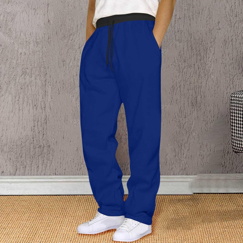 Laden Sie das Bild in Galerie -Viewer, Heren joggingbroek van polyester met elastische tailleband en zakken – sportbroek – trainingsbroek
