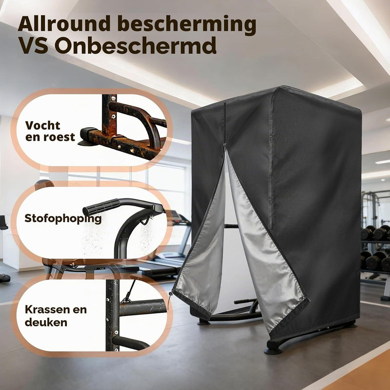 Load image into Gallery viewer, Beschermhoes voor power rack 102 x 107 x 163 cm van 420D Oxford – fitness hoes – waterdichte afdekhoes
