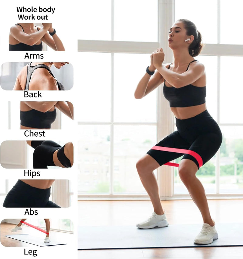 Load image into Gallery viewer, Resistance Band Set Van 5, Natuurlijk latex Weerstandsbanden, Resistance Band Set Met Oefeninstructies En Draagtas, Gymnastiekband Voor Yoga, Pilates, Fitness, thuis trainen, stretchen
