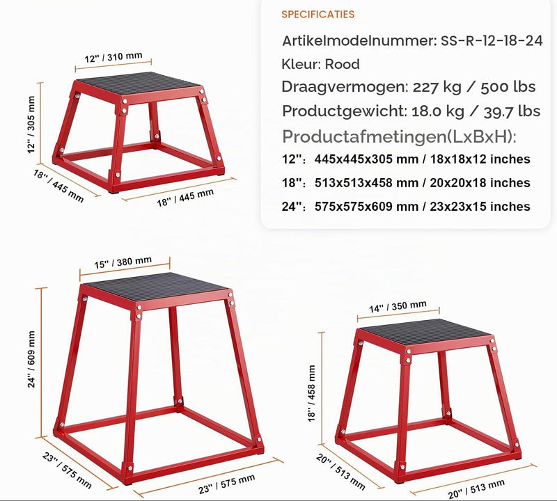 Chargez l'image dans la visionneuse de la galerie, Plyo box set met meerdere hoogtes 30-76 cm en antislip platform – jump boxes – plyometrische training
