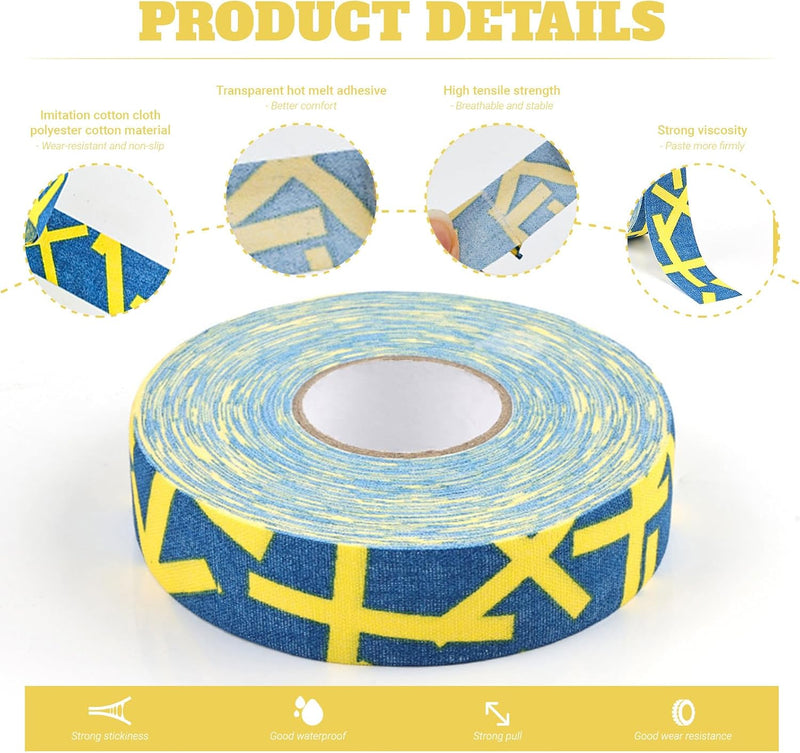 Laad afbeelding in Galerijviewer, Antislip ijshockeytape 2,5 cm x 25 m voor grip en sportmateriaal
