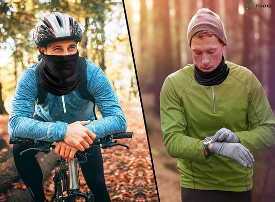 TODO Universele colsjaal, winterhalsdoek voor hardlopen, wielrennen, heren, dames, multifunctionele doek, halswarmer, warm, fleece, winddicht, ski, nekwarmer, voetbal, zwart, Zwart - Ns1, One size